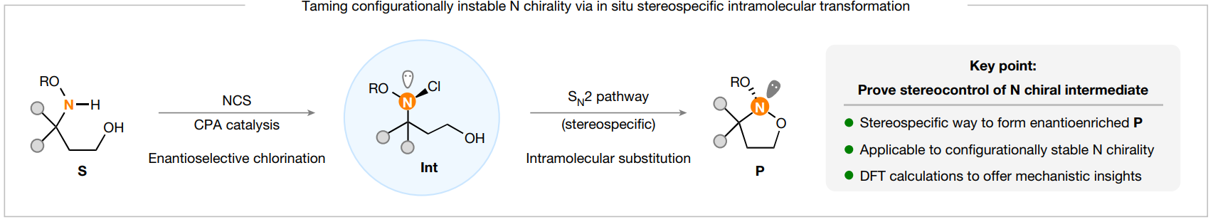 Controlling pyramidal nitrogen chirality by asymmetric organocatalysis