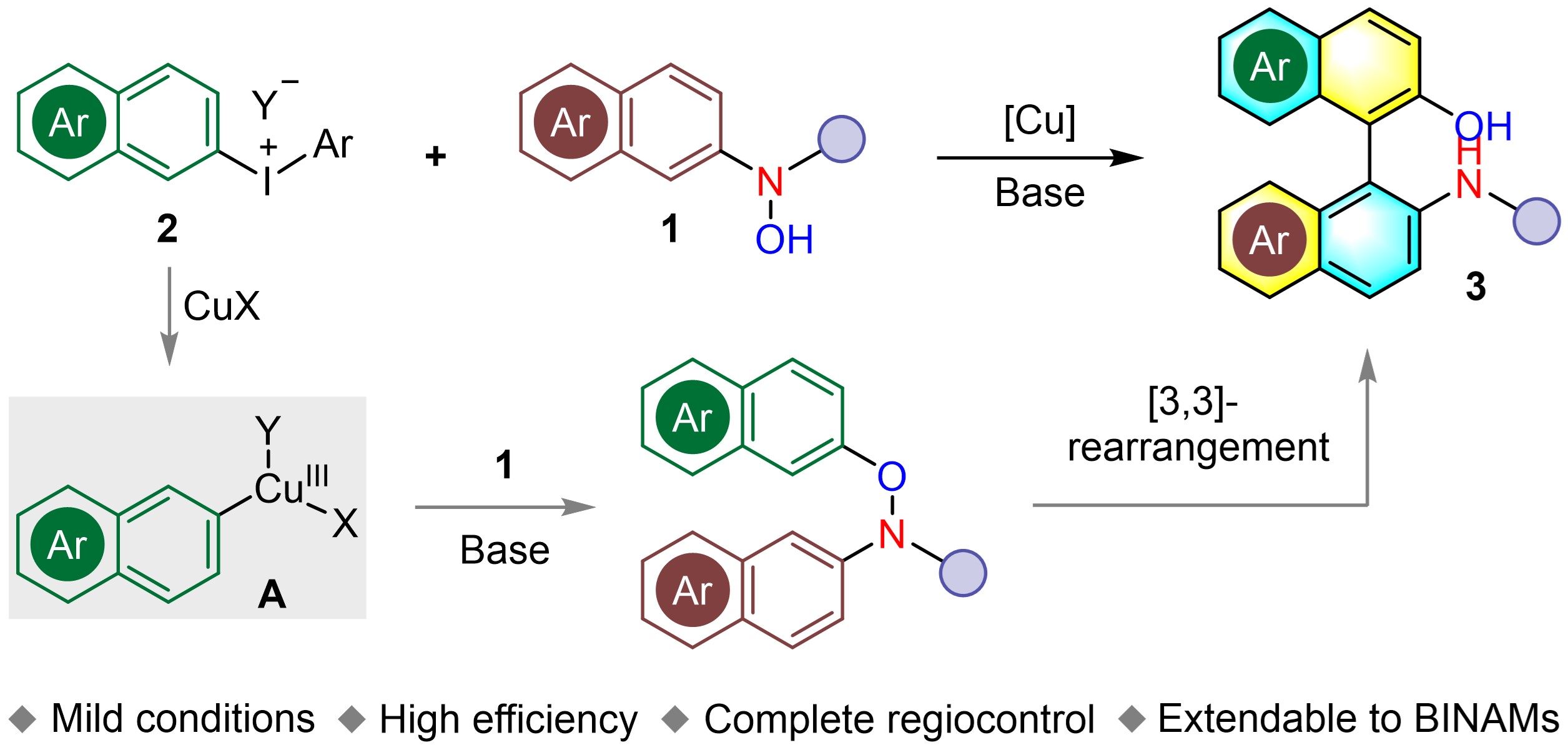 Copper-catalyzed synthesis of axially chiral biaryls with diaryliodonium salts as arylation reagents